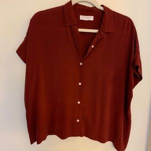 Everlane Silk Short-Sleeve Square Shirt